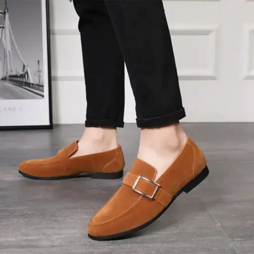 Mocassins en cuir mat 